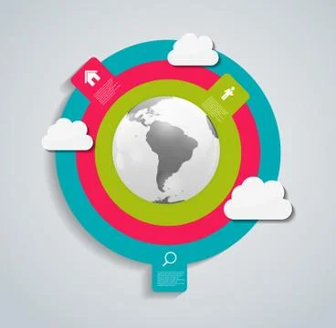 Cloud Computing Concept Vector Illustration Illustrazione stock