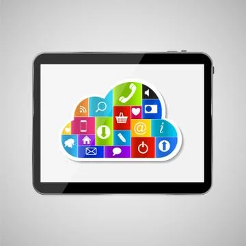 Cloud Computing Concept Vector Illustration Stock Illustration