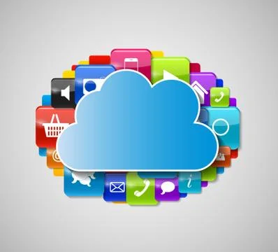 Cloud Computing Concept Vector Illustration Stock Illustration