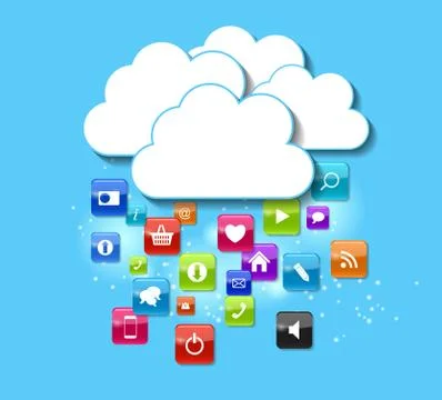 Cloud Computing Concept Vector Illustration Stockillustratie