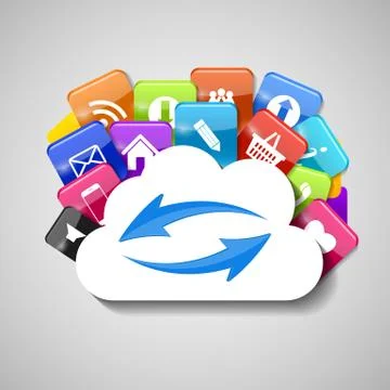 Cloud Computing Concept Vector Illustration Stock Illustration