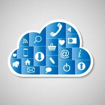 Cloud Computing Concept Vector Illustration Stock Illustration