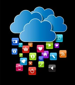 Cloud Computing Concept Vector Illustration Illustrazione stock