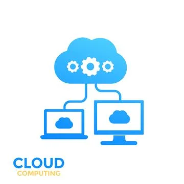 Cloud computing concept, vector illustration Stock Illustration