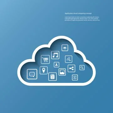 Cloud computing concept vector infographics Stock Illustration