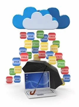 Cloud computing concept. Virus, spam protection Cloud computing concept. V... 스톡 사진