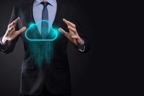 Cloud computing concept,cloud for transfer data.Cloud computing, big data cen 스톡 사진