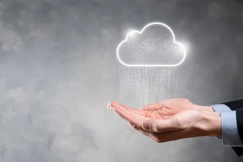 Cloud computing concept,cloud for transfer data.Cloud computing, big data cen Stock Photos