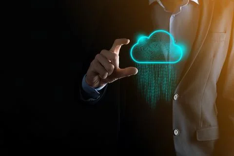 Cloud computing concept,cloud for transfer data.Cloud computing, big data cen Stock Photos