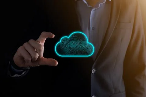 Cloud computing concept,cloud for transfer data.Cloud computing, big data cen Stock Photos