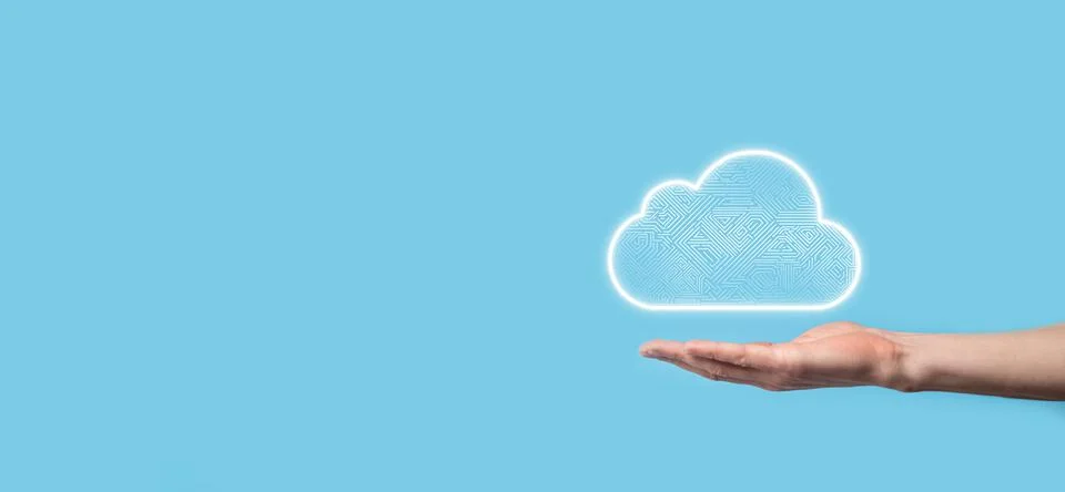 Cloud computing concept,cloud for transfer data.Cloud computing, big data cen 스톡 사진