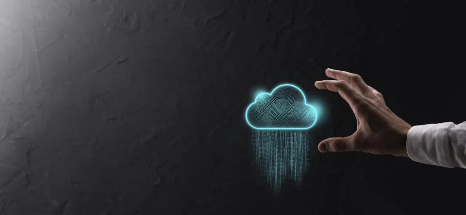 Cloud computing concept,cloud for transfer data.Cloud computing, big data cen Stock Photos