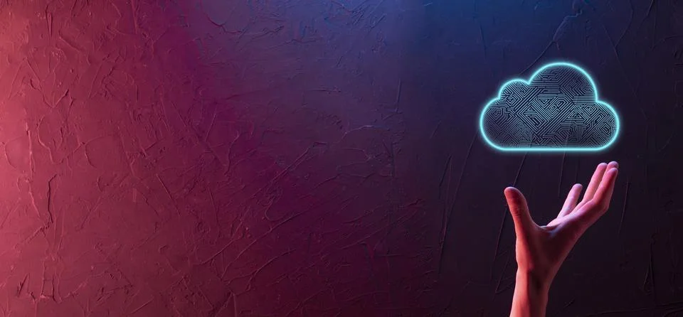 Cloud computing concept,cloud for transfer data.Cloud computing, big data cen Stock Photos