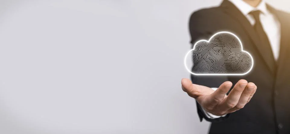 Cloud computing concept,cloud for transfer data.Cloud computing, big data cen Stock Photos