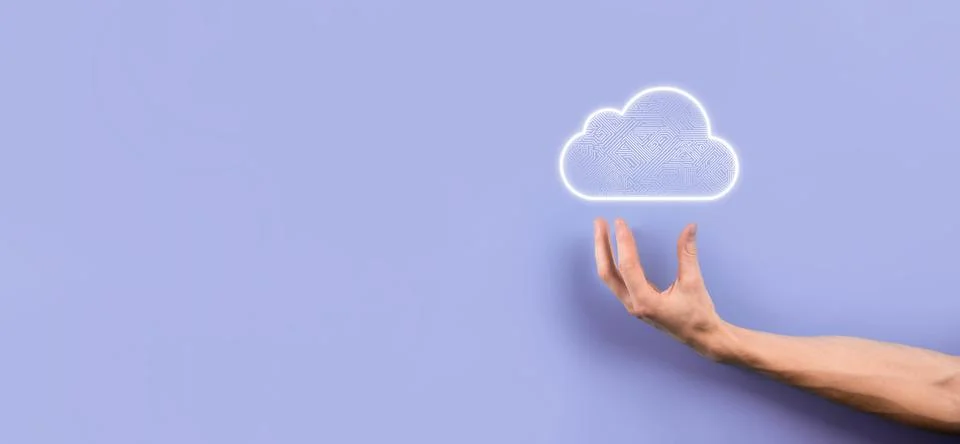Cloud computing concept,cloud for transfer data.Cloud computing, big data cen Stock Photos