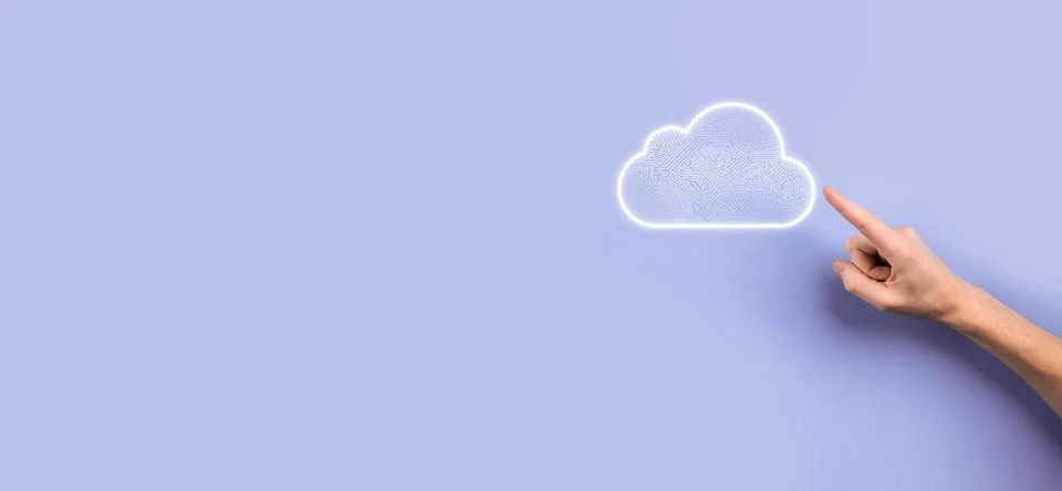 Cloud computing concept,cloud for transfer data.Cloud computing, big data cen Foto stock