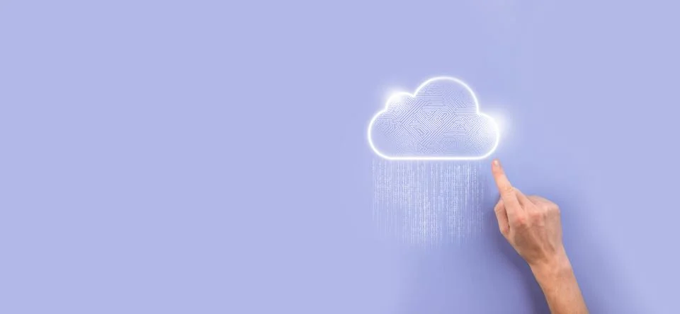 Cloud computing concept,cloud for transfer data.Cloud computing, big data cen Stock Photos