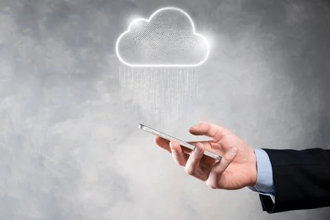 Cloud computing concept,cloud for transfer data.Cloud computing, big data cen Stock Photos