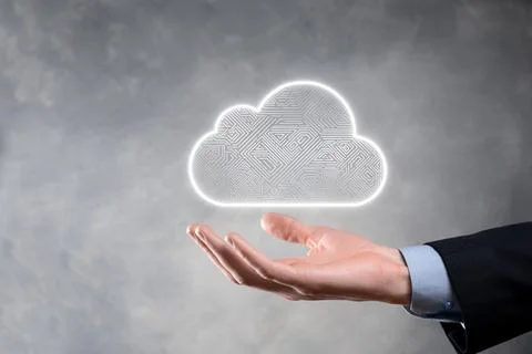 Cloud computing concept,cloud for transfer data.Cloud computing, big data cen Foto stock