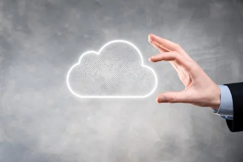 Cloud computing concept,cloud for transfer data.Cloud computing, big data cen 스톡 사진