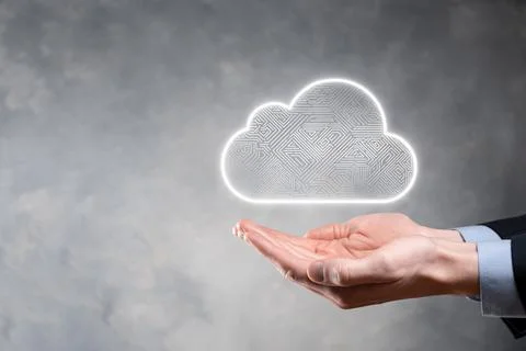 Cloud computing concept,cloud for transfer data.Cloud computing, big data cen Foto stock