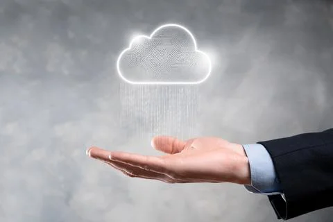 Cloud computing concept,cloud for transfer data.Cloud computing, big data cen Foto stock