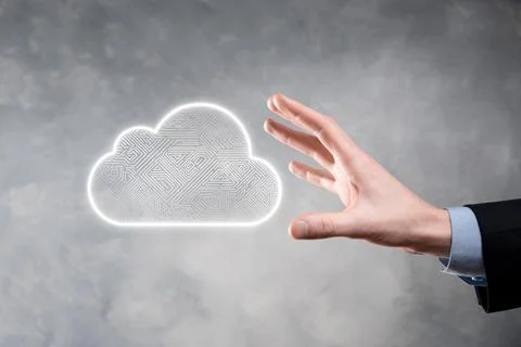 Cloud computing concept,cloud for transfer data.Cloud computing, big data cen Foto stock