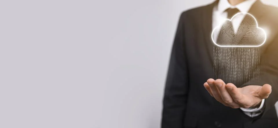 Cloud computing concept,cloud for transfer data.Cloud computing, big data cen Stock Photos