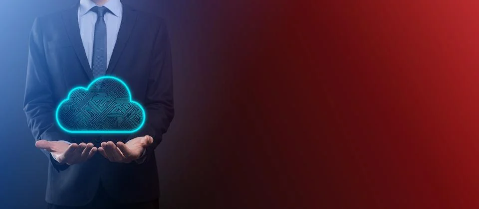 Cloud computing concept,cloud for transfer data.Cloud computing, big data cen Foto stock