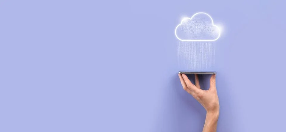 Cloud computing concept,cloud for transfer data.Cloud computing, big data cen Foto stock