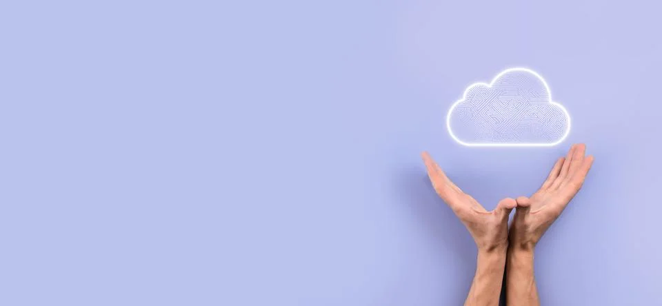 Cloud computing concept,cloud for transfer data.Cloud computing, big data cen Stock Photos