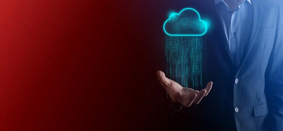 Cloud computing concept,cloud for transfer data.Cloud computing, big data cen Stock Photos