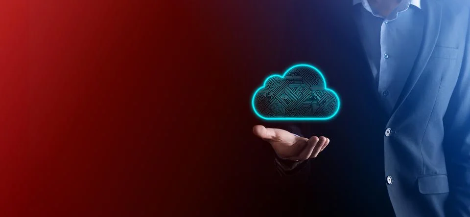 Cloud computing concept,cloud for transfer data.Cloud computing, big data cen Foto stock