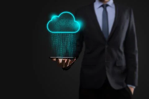 Cloud computing concept,cloud for transfer data.Cloud computing, big data cen Stock Photos