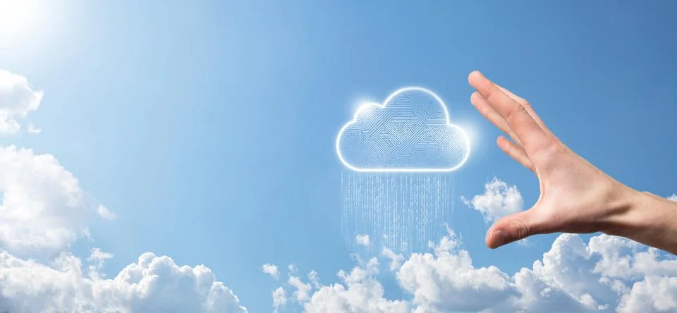 Cloud computing concept,cloud for transfer data.Cloud computing, big data cen Foto stock