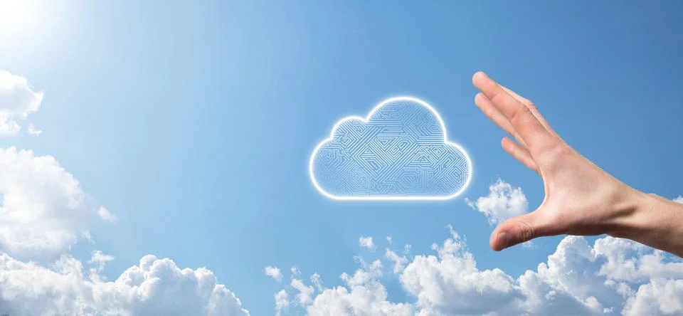 Cloud computing concept,cloud for transfer data.Cloud computing, big data cen 스톡 사진