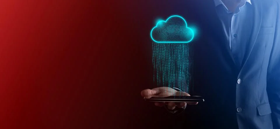 Cloud computing concept,cloud for transfer data.Cloud computing, big data cen Foto stock