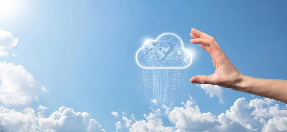 Cloud computing concept,cloud for transfer data.Cloud computing, big data cen 스톡 사진