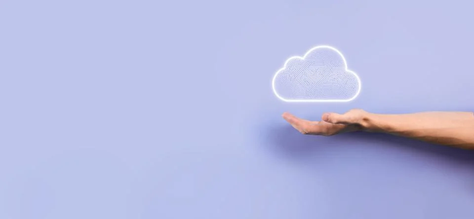 Cloud computing concept,cloud for transfer data.Cloud computing, big data cen Stock Photos