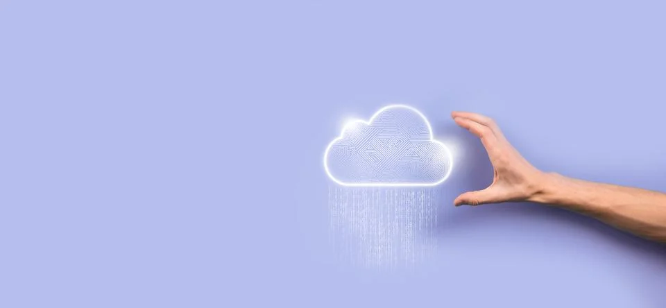 Cloud computing concept,cloud for transfer data.Cloud computing, big data cen Foto stock