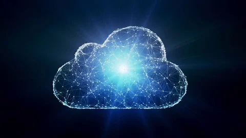 Cloud computing conception Stock Footage