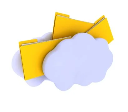 Cloud computing concept.Isolated on white background Illustrazione stock