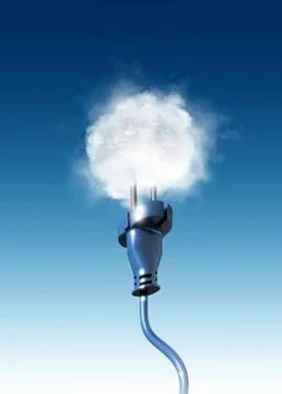 Cloud computing, conceptual artwork Ilustração Stock