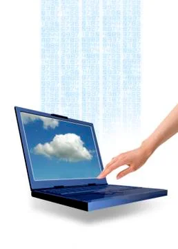 Cloud computing, conceptual artwork Ilustração Stock