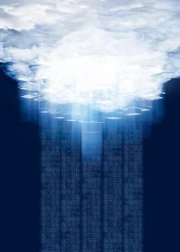 Cloud computing, conceptual artwork Ilustração Stock