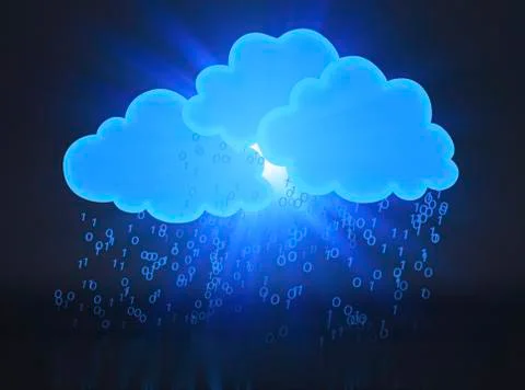 Cloud computing; conceptual artwork Stock Illustration