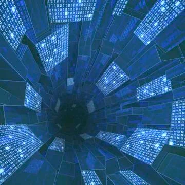 Cloud computing, conceptual illustration Stock Illustration