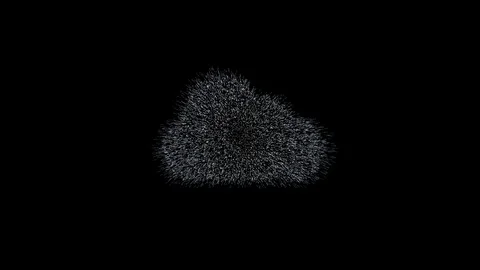 Cloud computing, conceptual technical  animation Stock Footage 90525888