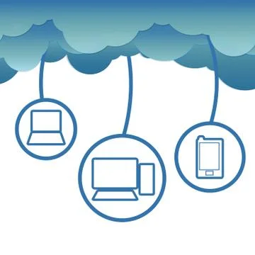 Cloud computing concept.vector eps 10 Stock Illustration