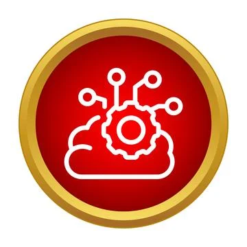 Cloud computing configuration processing data technology 스톡 일러스트
